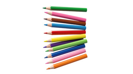 Fototapeta premium Stack of multicolored pencils isolated