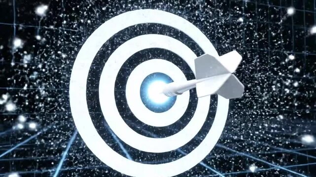 White Target Symbol Arrow Hit Goal Achievement and Success
