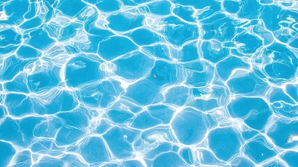 Obraz premium Clear blue water reflecting sunlight, creating sparkling refreshing ripple patterns, liquid background