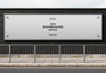 Roadside Signboard Mockup