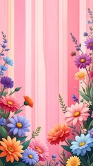 Floral Fantasy - A Vibrant Symphony of Colors and Blooms.