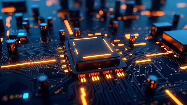 Electronic circuit board with glowing components