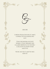 Rectangular frame in classic style.