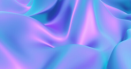 Abstract background pink wavy liquid 3d render