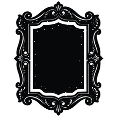 Vintage ornament frame. Decorative border frames, retro style divider. Elegant vintage frame and wedding ornaments Isolated icons vector set. Calligraphic filigree black ink borders collection