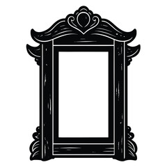 Vintage ornament frame. Decorative border frames, retro style divider. Elegant vintage frame and wedding ornaments Isolated icons vector set. Calligraphic filigree black ink borders collection