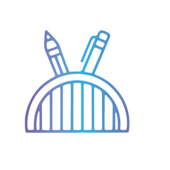  writing tools, and school desk accessorie vector design 