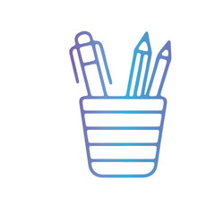  writing tools, and school desk accessorie vector design 