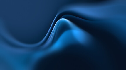 Abstract Blue Design With Smooth Waves and Curves