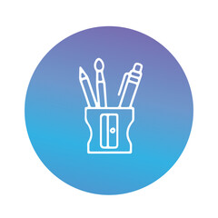  writing tools, and school desk accessorie vector design 