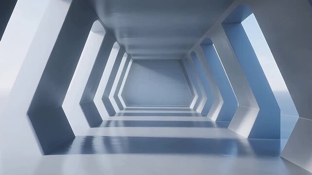 Abstract geometric corridor