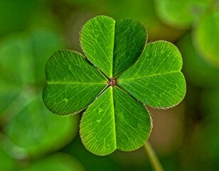 Four-Leaf Clover - Symbol of Luck and Irish Heritage.