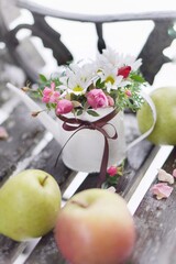 Obraz premium apple and flowers
