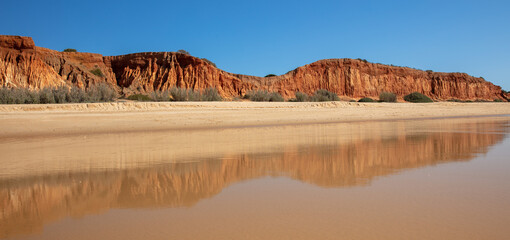 stunning cliffs at praia da Falesia, Algarve in Portugal
