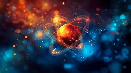 Abstract molecular structure background with connected atom network