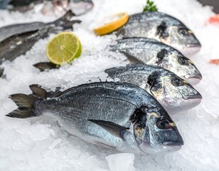 Fresh Dorado on Ice - A Culinary Delight of the Sea.