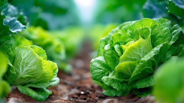 Organic vegetable farm rich green crops and natural pest control chemical free agriculture sustainable farming landscape high detail sustainable farming concept - Powered by Adobe