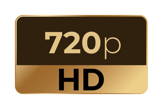720p hd resolution badge with gold and black design.