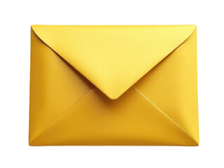 A bright yellow envelope on a clean white background