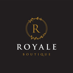 Abstract clothing boutique logo template with minimalist and vintage concept, logo for business, boutique, clothing, and brand.