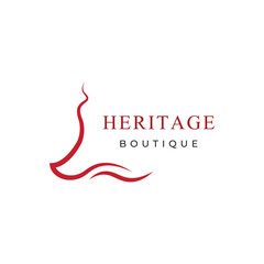 Abstract clothing boutique logo template with minimalist and vintage concept, logo for business, boutique, clothing, and brand.