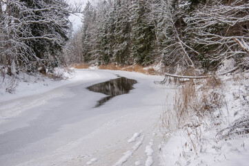 river in winter