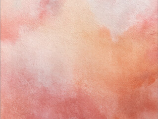 Naklejka premium Warm Peach and Coral Watercolor Paper Texture Gradient Vector Background