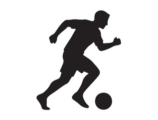 Fototapeta premium Football icon in silhouette white background.