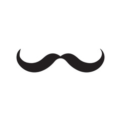 Obraz premium Mustache Black icon isolated on white background.Vector illustration design.