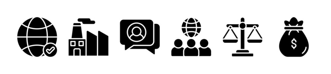 Vector illustration of ESG web banner icon for Environmental Social Governance (ESG) showing company sustainability performance for investment screening.
