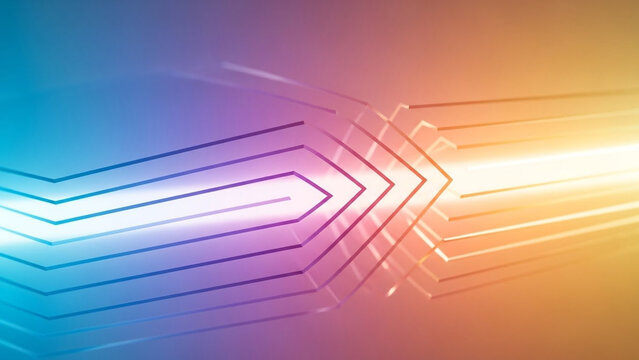 A vibrant and futuristic abstract design with colorful gradients and geometric lines