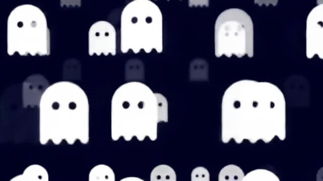 Retro Game Ghosts Pattern Seamless Loop