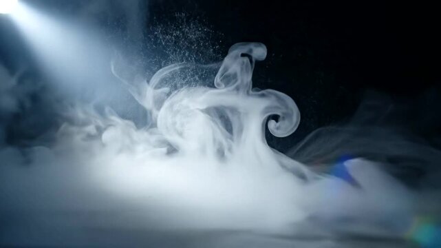 Mysterious Fog with Spotlight Dramatic Effect.