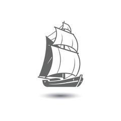 Classic Sailing Ship Icon