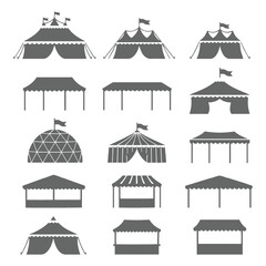Tent Silhouettes Collection for Events and Markets