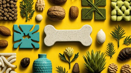 Vibrant Display of Sustainable Pet Products Featuring Biodegradable Toys and Organic Treats for 2026 Trend