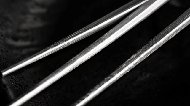 Detail view of sharp metal points