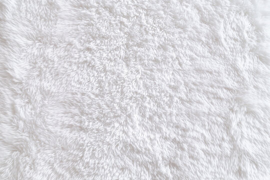 Luxury White Faux Fur Texture Background