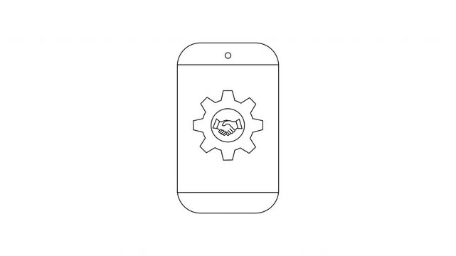 Mobile App Settings - A Simple Animated Icon Video.