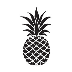 Pineapple natural food icon. Freshness sweet art vector design.