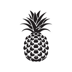 Obraz premium Pineapple natural food icon. Freshness sweet art vector design.