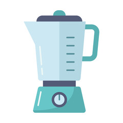 Blender Flat Colored Icon for Kitchen Appliance and Smoothie Preparation Isolated