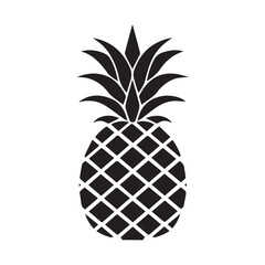 Obraz premium Pineapple natural food icon. Freshness sweet art vector design.