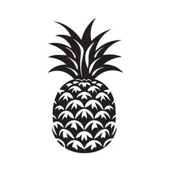 Obraz premium Pineapple natural food icon. Freshness sweet art vector design.
