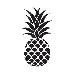 Obraz premium Pineapple natural food icon. Freshness sweet art vector design.
