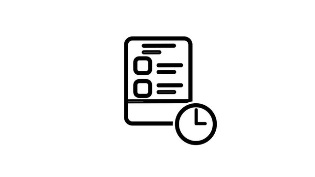 task document and clock representing project deadlines, time management, and organized business planning.