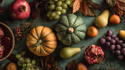 A colorful arrangement of fruits and vegetables on a table
