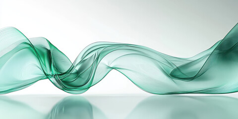 Fototapeta premium abstract green liquid wave splash with droplets for web design and branding