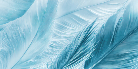 Fototapeta premium frosty blue tropical leaf seamless pattern for web design and branding