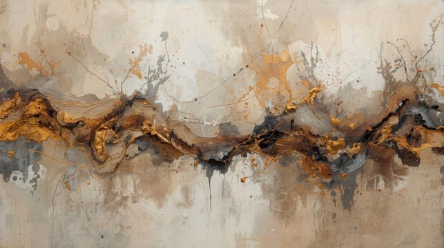 extured abstract painting textile patterns, heavy layered paint, stone-like surface, earthy browns and clay reds